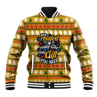 The Only Gift You Need Christmas Baseball Jacket Xmas Holiday Patterns - Wonder Print Shop
