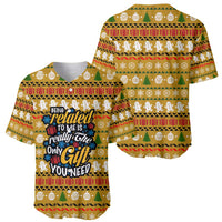 The Only Gift You Need Christmas Baseball Jersey Xmas Holiday Patterns - Wonder Print Shop