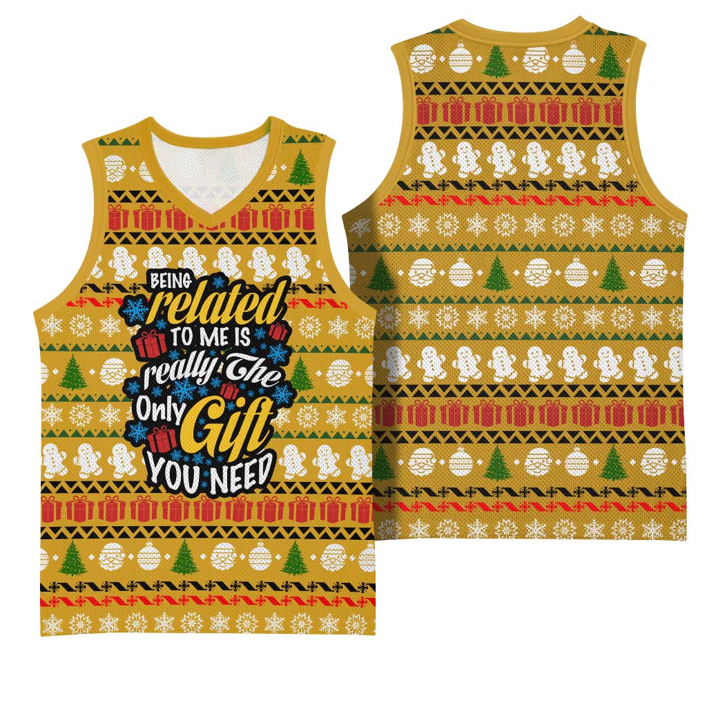 The Only Gift You Need Christmas Basketball Jersey Xmas Holiday Patterns - Wonder Print Shop