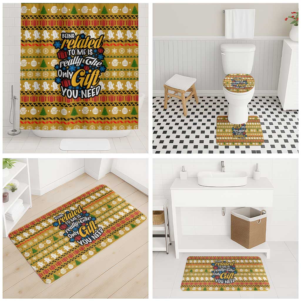 The Only Gift You Need Christmas Bathroom Set Xmas Holiday Patterns - Wonder Print Shop