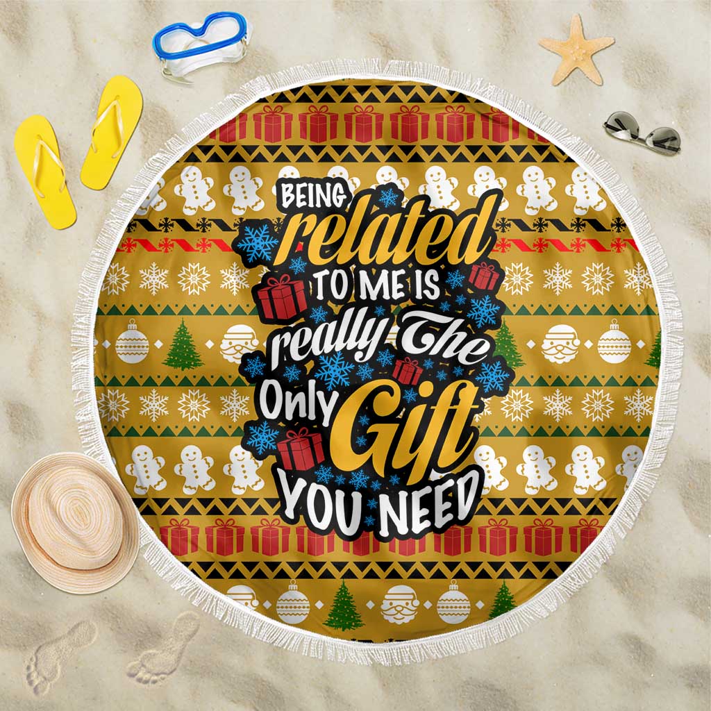 The Only Gift You Need Christmas Beach Blanket Xmas Holiday Patterns - Wonder Print Shop