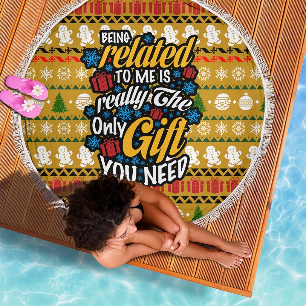 The Only Gift You Need Christmas Beach Blanket Xmas Holiday Patterns - Wonder Print Shop