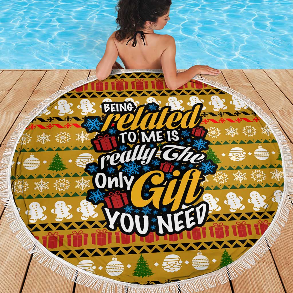 The Only Gift You Need Christmas Beach Blanket Xmas Holiday Patterns - Wonder Print Shop