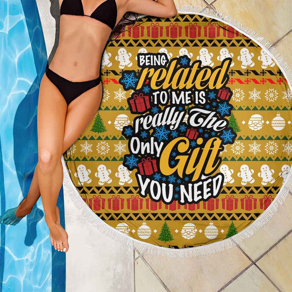 The Only Gift You Need Christmas Beach Blanket Xmas Holiday Patterns - Wonder Print Shop