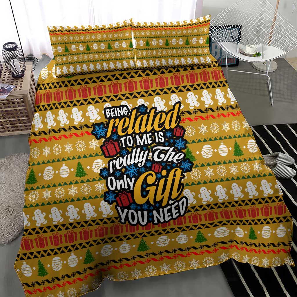 The Only Gift You Need Christmas Bedding Set Xmas Holiday Patterns - Wonder Print Shop