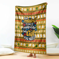 The Only Gift You Need Christmas Blanket Xmas Holiday Patterns - Wonder Print Shop
