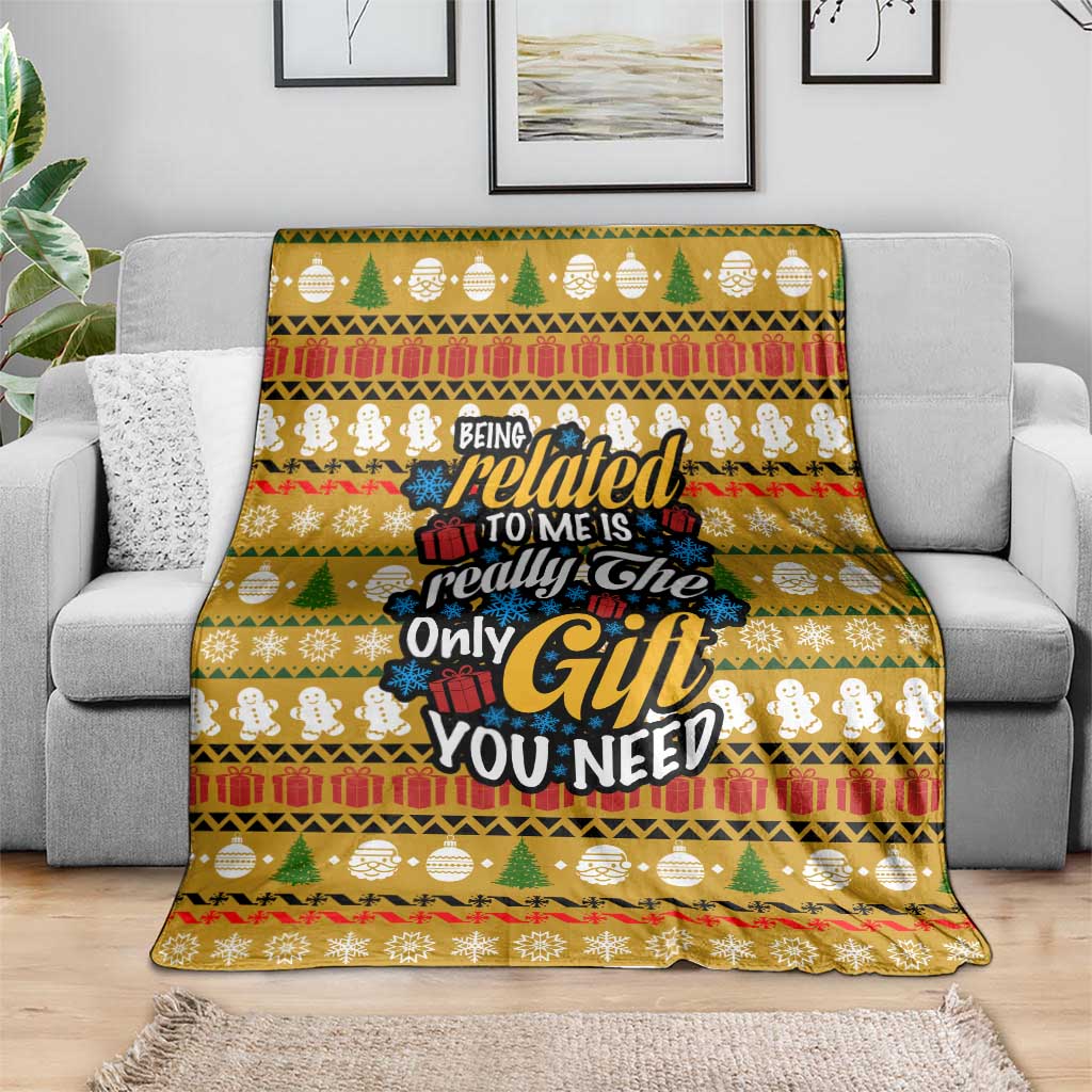 The Only Gift You Need Christmas Blanket Xmas Holiday Patterns - Wonder Print Shop