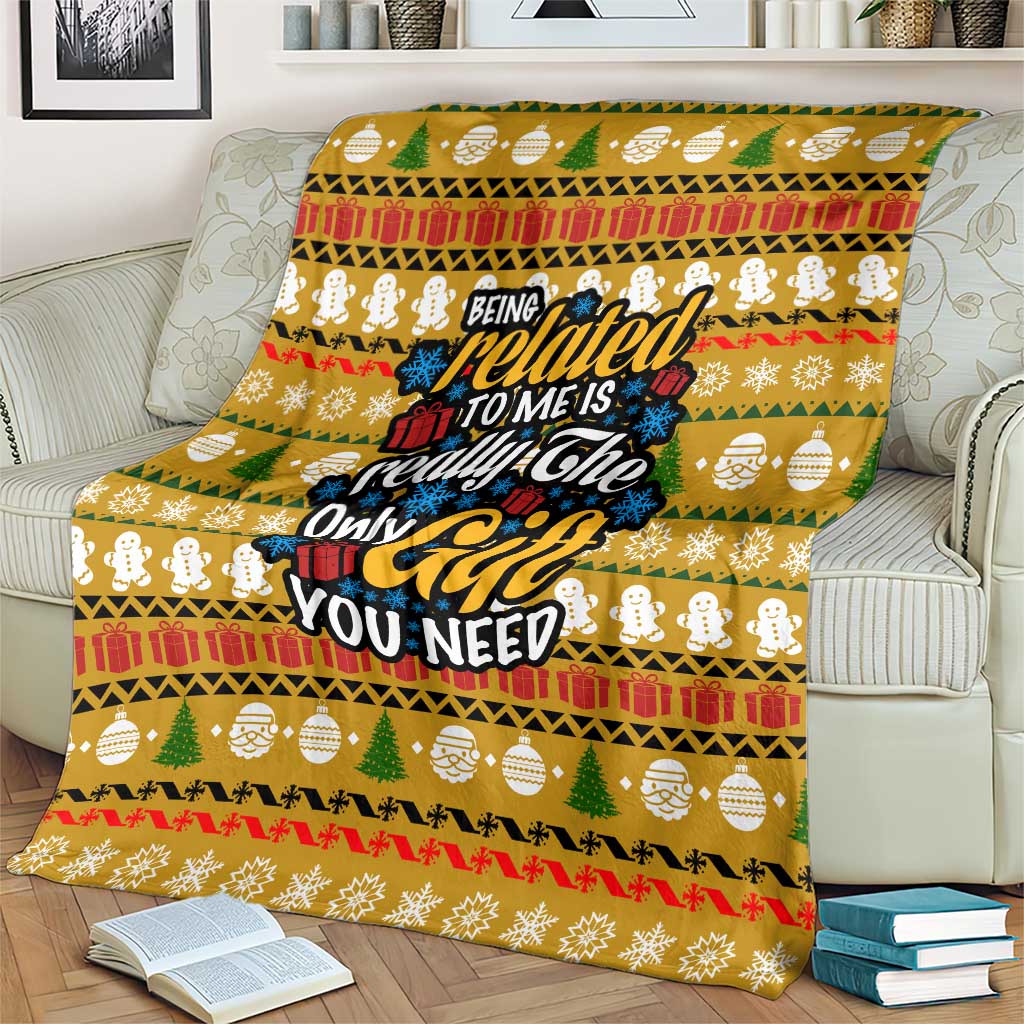 The Only Gift You Need Christmas Blanket Xmas Holiday Patterns - Wonder Print Shop
