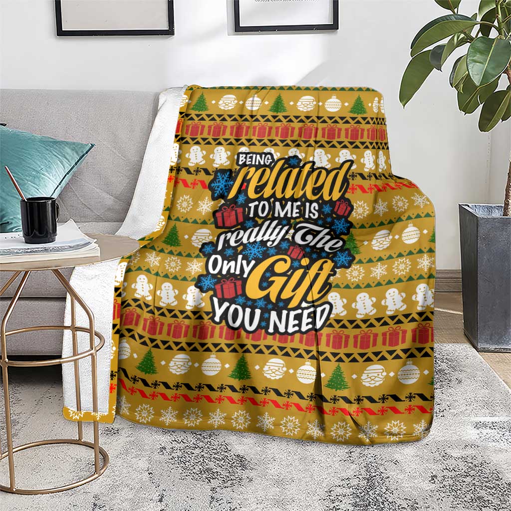 The Only Gift You Need Christmas Blanket Xmas Holiday Patterns - Wonder Print Shop