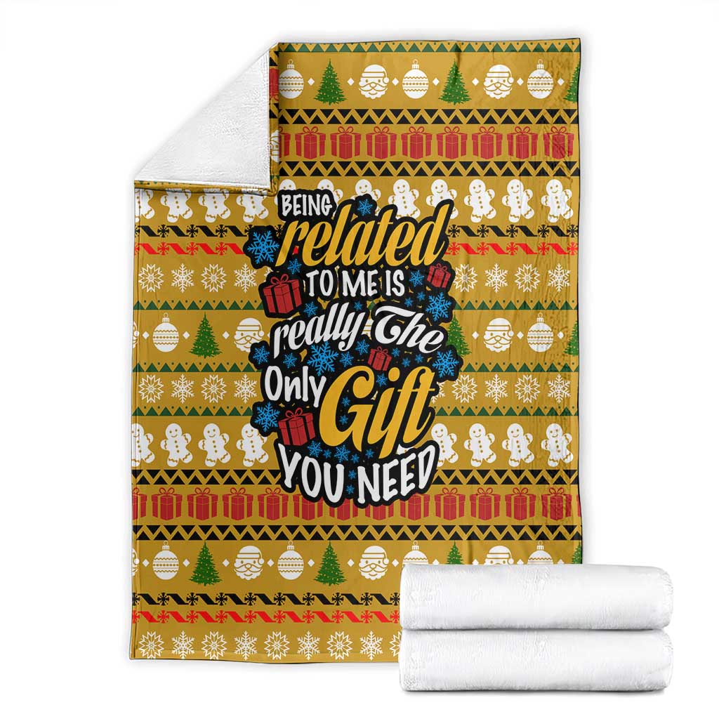 The Only Gift You Need Christmas Blanket Xmas Holiday Patterns - Wonder Print Shop