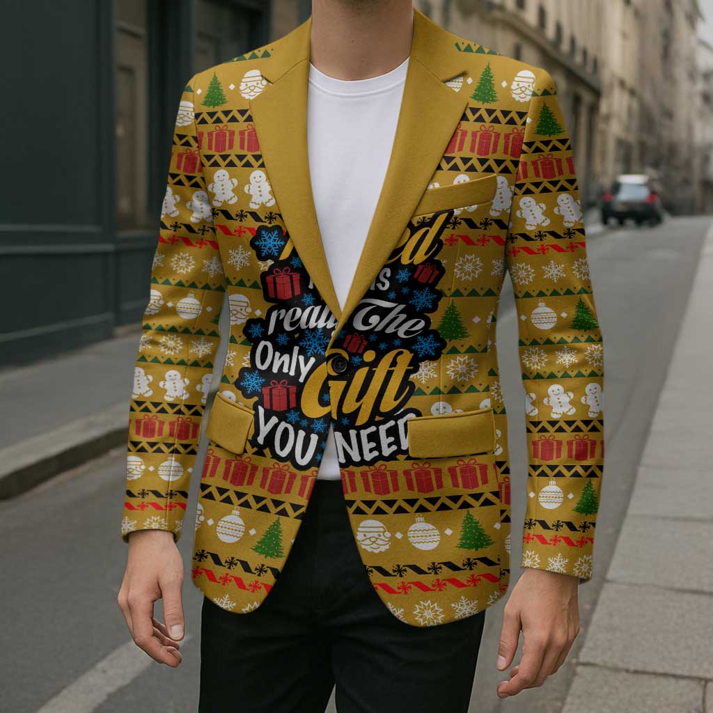 The Only Gift You Need Christmas Blazer Xmas Holiday Patterns - Wonder Print Shop
