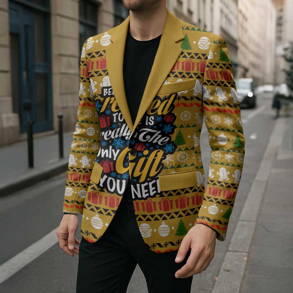 The Only Gift You Need Christmas Blazer Xmas Holiday Patterns - Wonder Print Shop