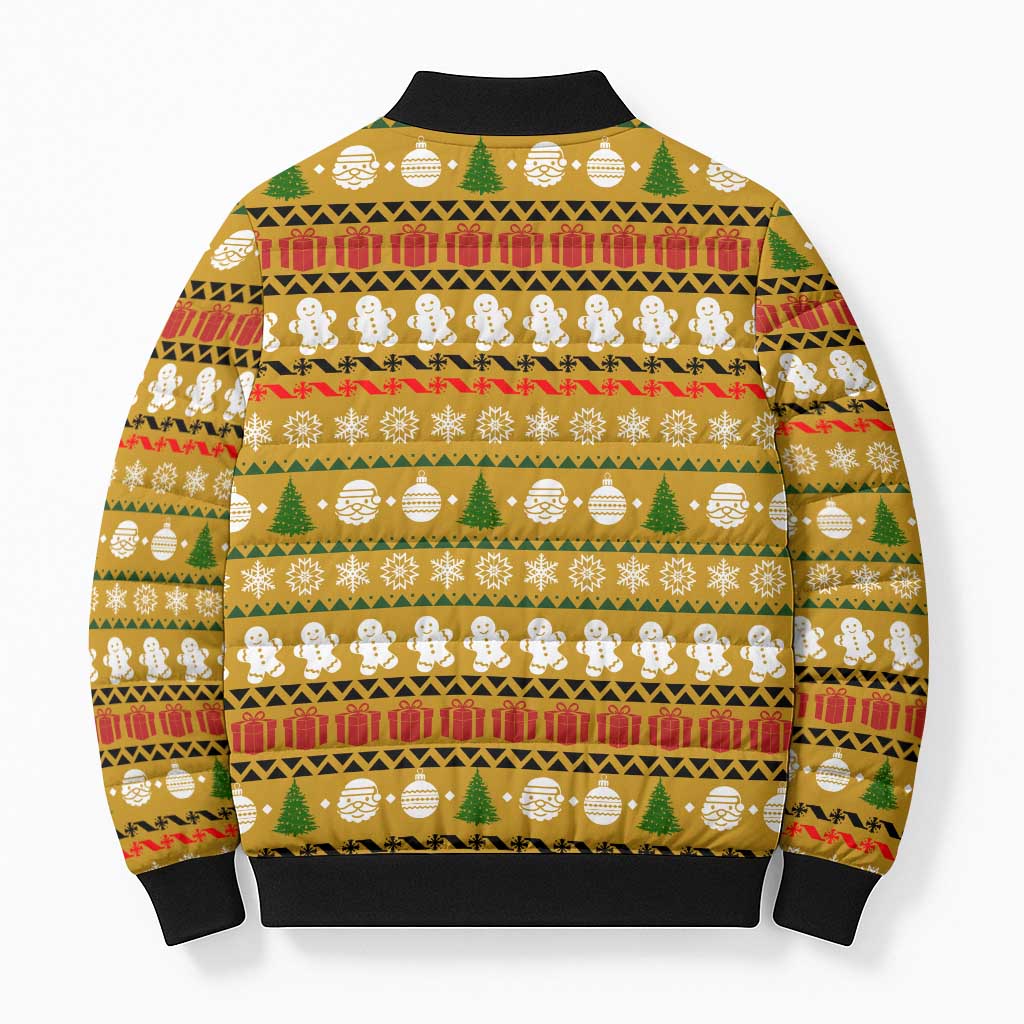 The Only Gift You Need Christmas Bomber Puffer Jacket Xmas Holiday Patterns - Wonder Print Shop
