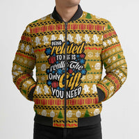 The Only Gift You Need Christmas Bomber Puffer Jacket Xmas Holiday Patterns - Wonder Print Shop