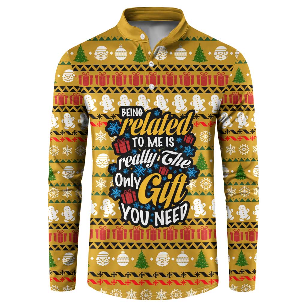 The Only Gift You Need Christmas Button Sweatshirt Xmas Holiday Patterns - Wonder Print Shop