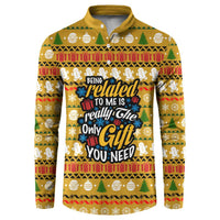 The Only Gift You Need Christmas Button Sweatshirt Xmas Holiday Patterns - Wonder Print Shop