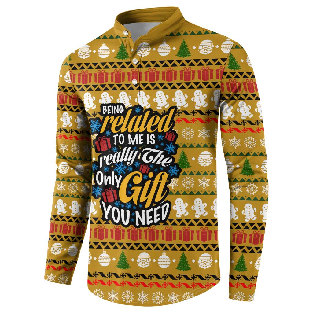 The Only Gift You Need Christmas Button Sweatshirt Xmas Holiday Patterns - Wonder Print Shop
