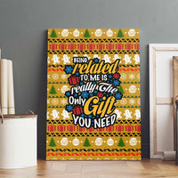 The Only Gift You Need Christmas Canvas Wall Art Xmas Holiday Patterns - Wonder Print Shop