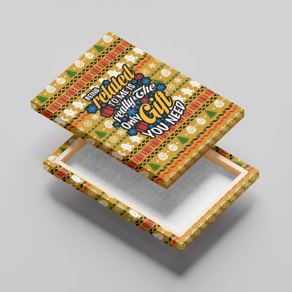 The Only Gift You Need Christmas Canvas Wall Art Xmas Holiday Patterns - Wonder Print Shop