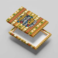 The Only Gift You Need Christmas Canvas Wall Art Xmas Holiday Patterns - Wonder Print Shop