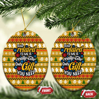The Only Gift You Need Christmas Ceramic Ornament Xmas Holiday Patterns - Wonder Print Shop