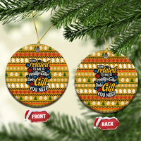 The Only Gift You Need Christmas Ceramic Ornament Xmas Holiday Patterns - Wonder Print Shop