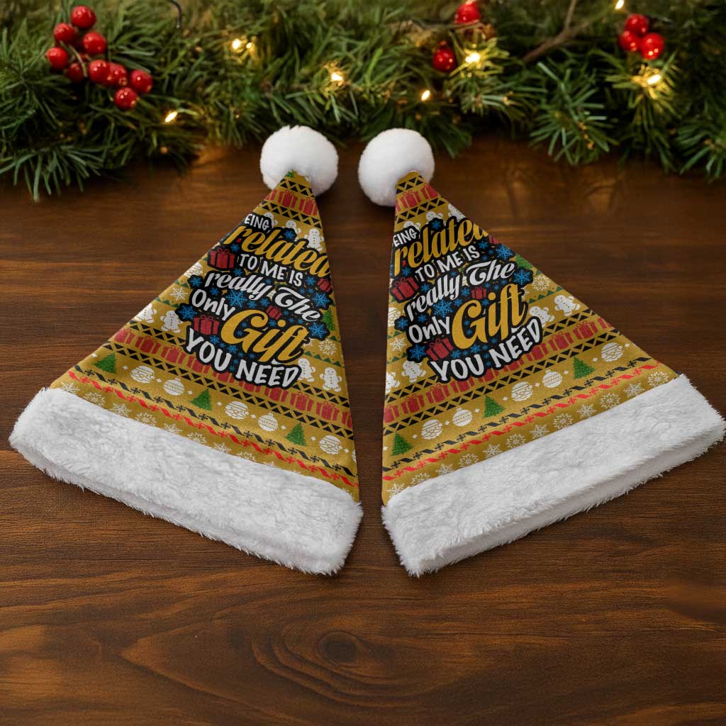 The Only Gift You Need Christmas Santa Hat Xmas Holiday Patterns - Wonder Print Shop