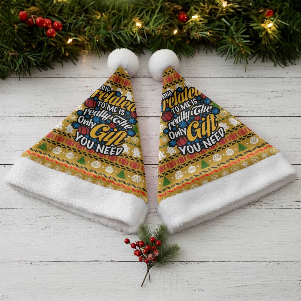 The Only Gift You Need Christmas Santa Hat Xmas Holiday Patterns - Wonder Print Shop
