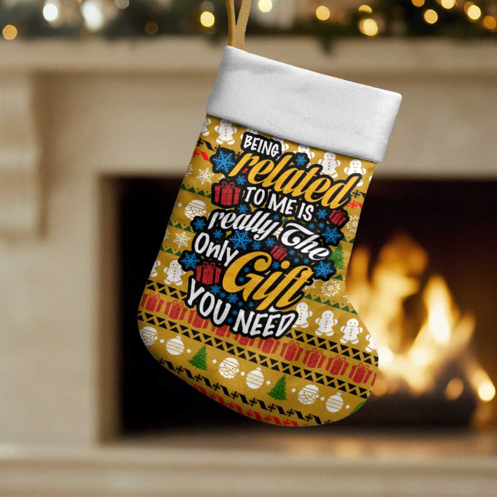 The Only Gift You Need Christmas Stocking Xmas Holiday Patterns - Wonder Print Shop