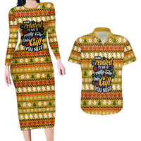 The Only Gift You Need Christmas Couples Matching Long Sleeve Bodycon Dress and Hawaiian Shirt Xmas Holiday Patterns - Wonder Print Shop