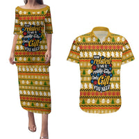 The Only Gift You Need Christmas Couples Matching Puletasi and Hawaiian Shirt Xmas Holiday Patterns - Wonder Print Shop