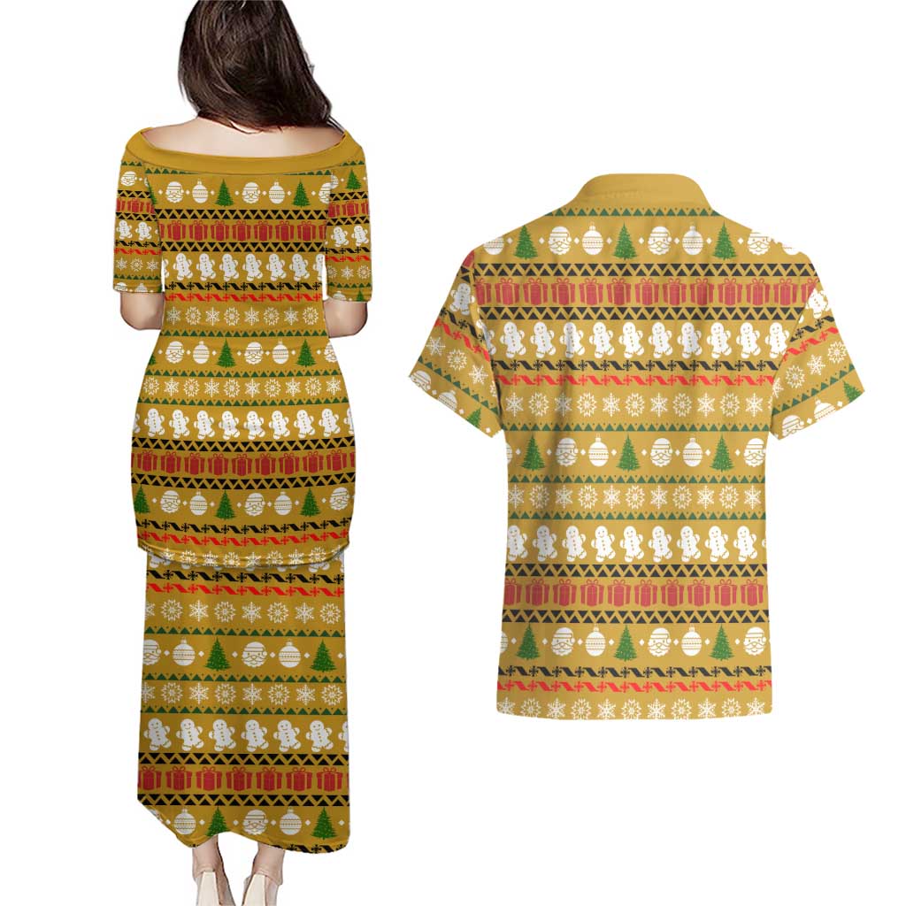 The Only Gift You Need Christmas Couples Matching Puletasi and Hawaiian Shirt Xmas Holiday Patterns - Wonder Print Shop