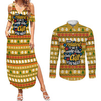 The Only Gift You Need Christmas Couples Matching Summer Maxi Dress and Long Sleeve Button Shirt Xmas Holiday Patterns - Wonder Print Shop