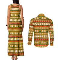 The Only Gift You Need Christmas Couples Matching Tank Maxi Dress and Long Sleeve Button Shirt Xmas Holiday Patterns - Wonder Print Shop