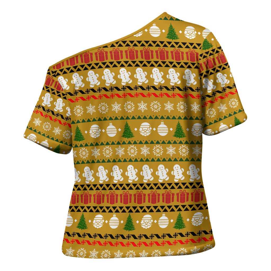 The Only Gift You Need Christmas Cross Shoulder Shirt Xmas Holiday Patterns - Wonder Print Shop