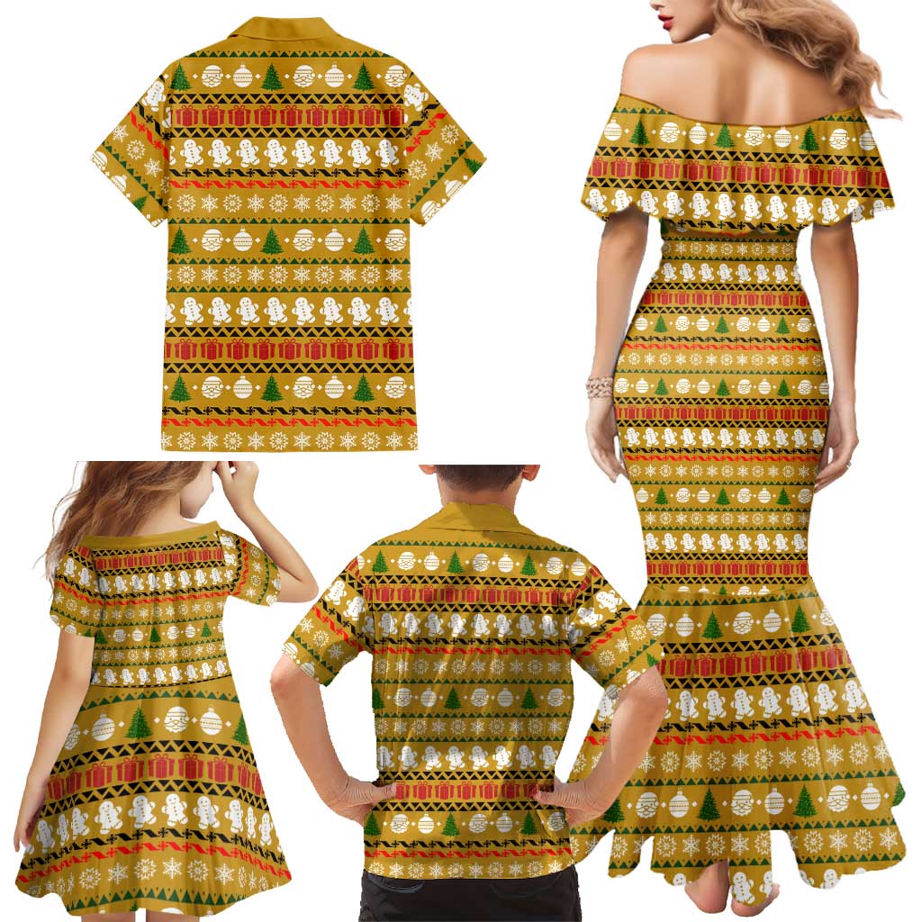 The Only Gift You Need Christmas Family Matching Mermaid Dress and Hawaiian Shirt Xmas Holiday Patterns - Wonder Print Shop