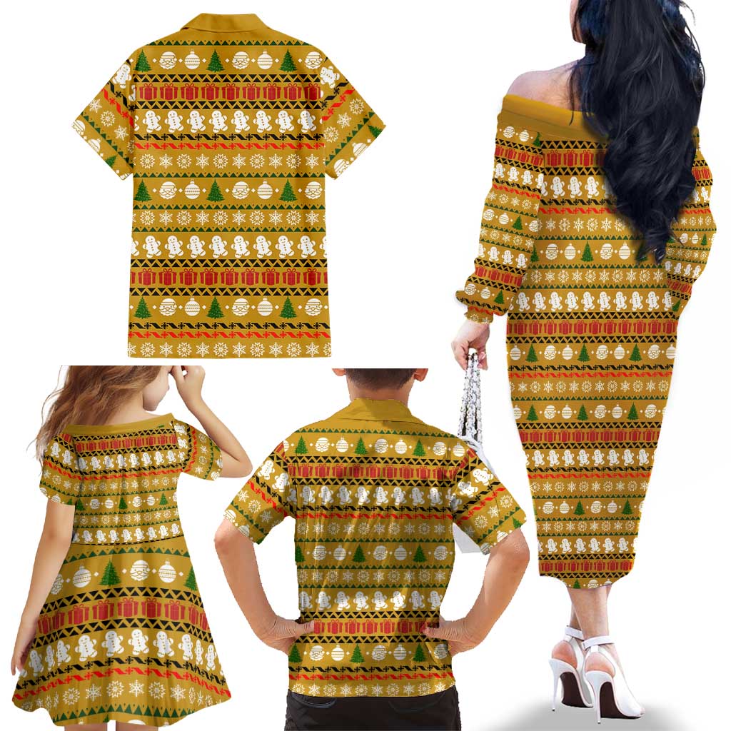 The Only Gift You Need Christmas Family Matching Off The Shoulder Long Sleeve Dress and Hawaiian Shirt Xmas Holiday Patterns - Wonder Print Shop