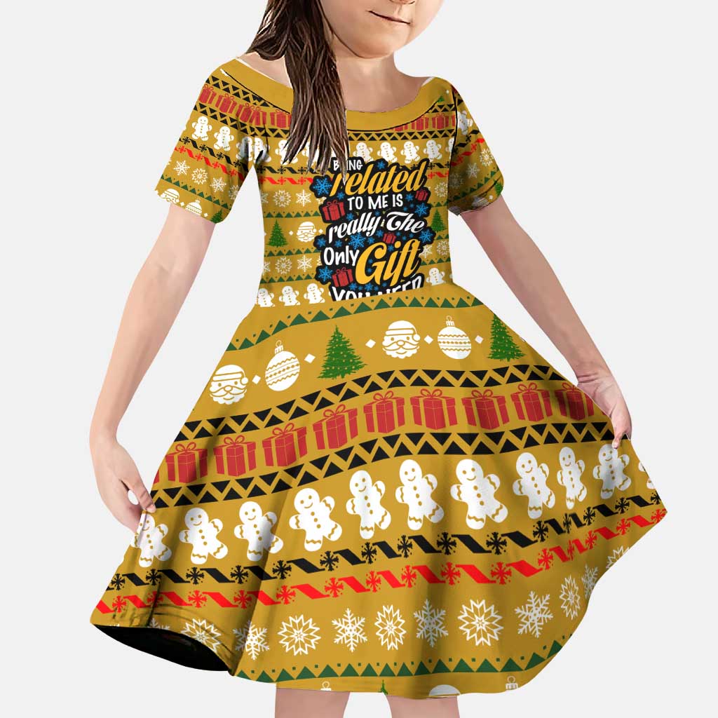 The Only Gift You Need Christmas Family Matching Off Shoulder Maxi Dress and Hawaiian Shirt Xmas Holiday Patterns - Wonder Print Shop