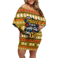 The Only Gift You Need Christmas Family Matching Off Shoulder Short Dress and Hawaiian Shirt Xmas Holiday Patterns - Wonder Print Shop