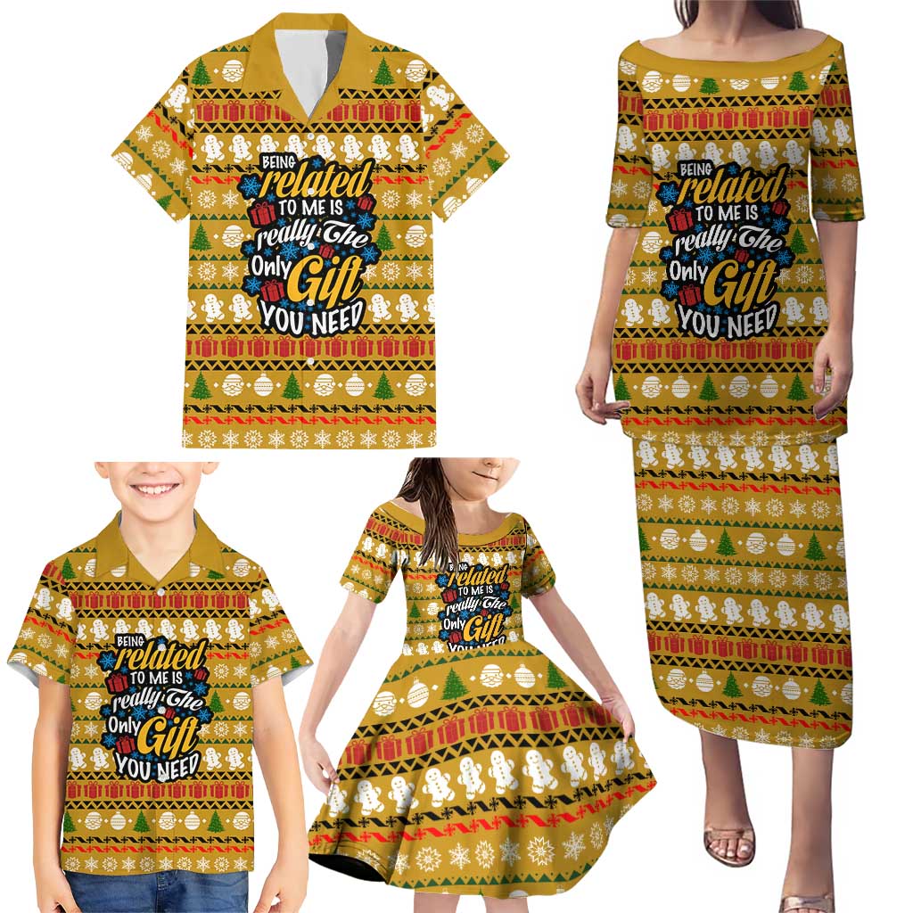 The Only Gift You Need Christmas Family Matching Puletasi and Hawaiian Shirt Xmas Holiday Patterns - Wonder Print Shop