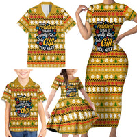 The Only Gift You Need Christmas Family Matching Short Sleeve Bodycon Dress and Hawaiian Shirt Xmas Holiday Patterns - Wonder Print Shop