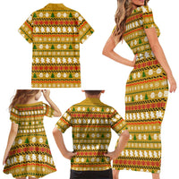 The Only Gift You Need Christmas Family Matching Short Sleeve Bodycon Dress and Hawaiian Shirt Xmas Holiday Patterns - Wonder Print Shop