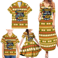 The Only Gift You Need Christmas Family Matching Summer Maxi Dress and Hawaiian Shirt Xmas Holiday Patterns - Wonder Print Shop