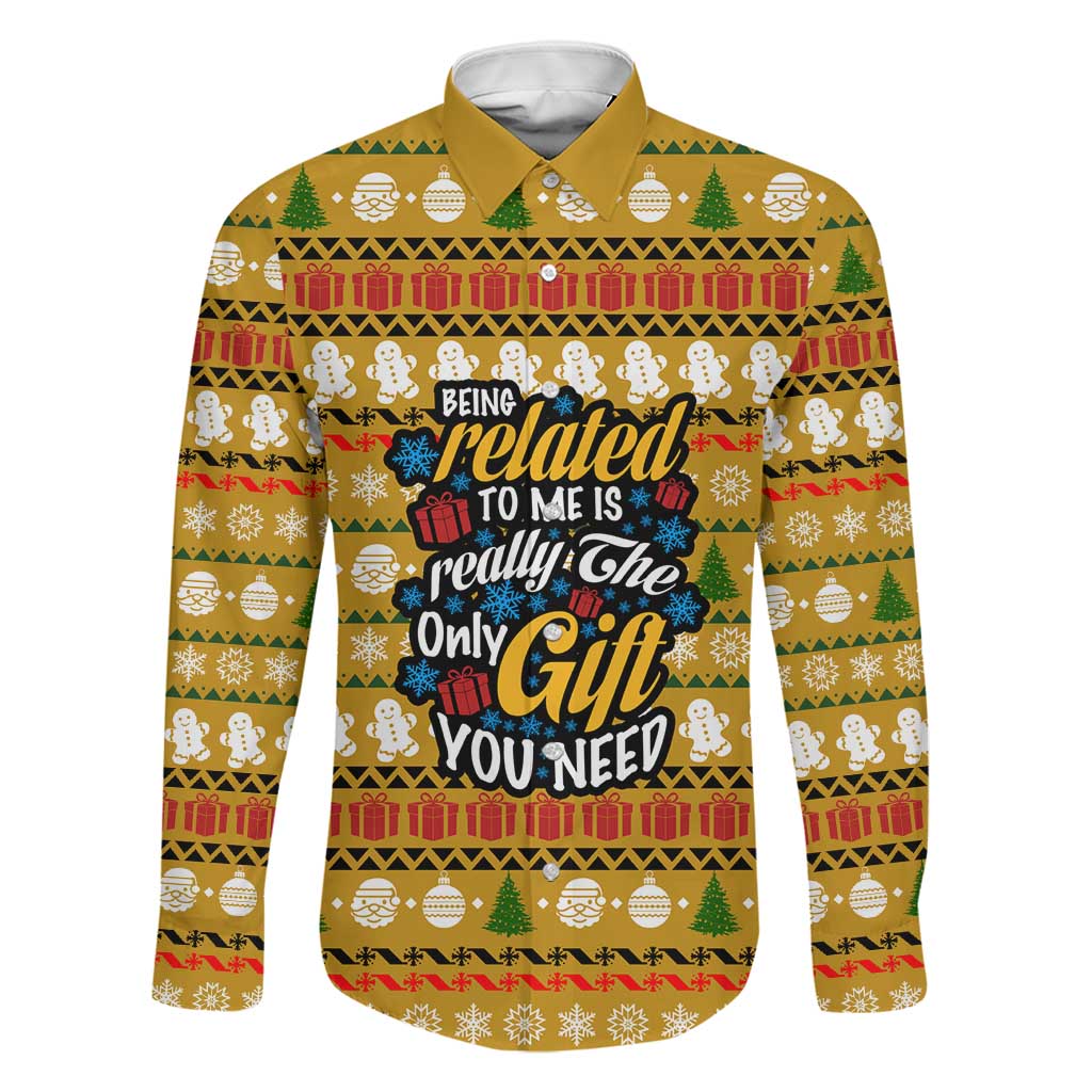 The Only Gift You Need Christmas Family Matching Tank Maxi Dress and Hawaiian Shirt Xmas Holiday Patterns - Wonder Print Shop