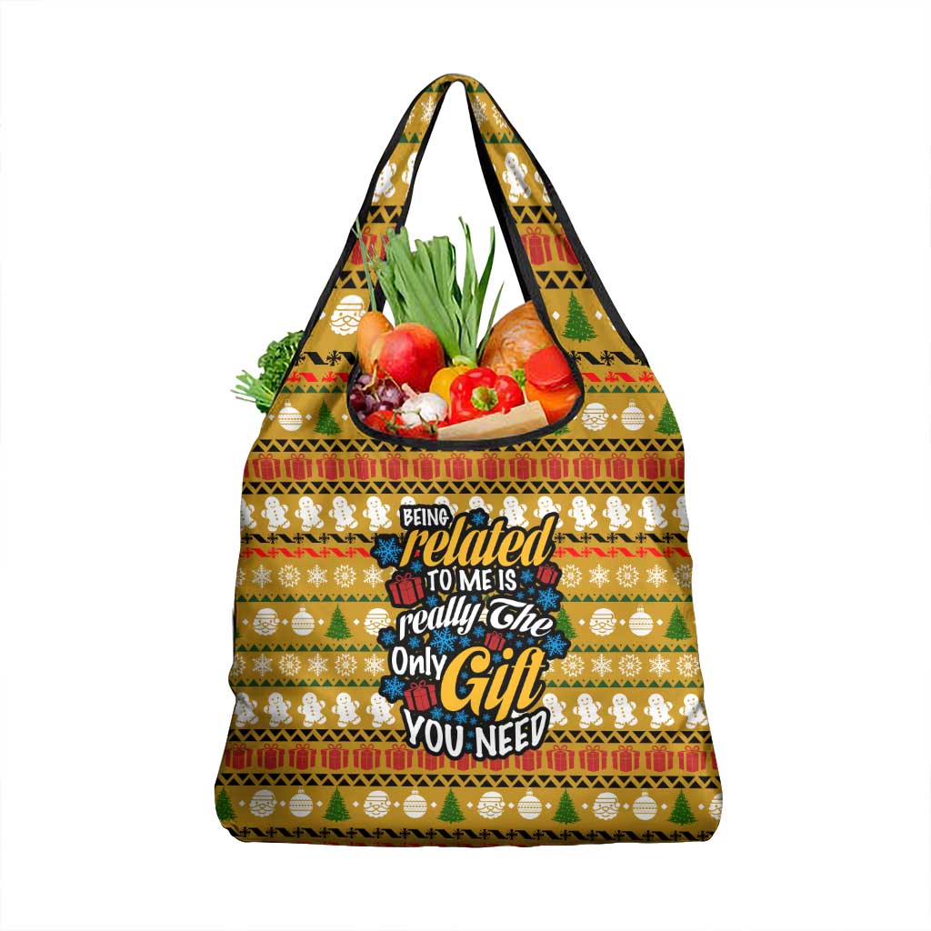 The Only Gift You Need Christmas Grocery Bag Xmas Holiday Patterns - Wonder Print Shop