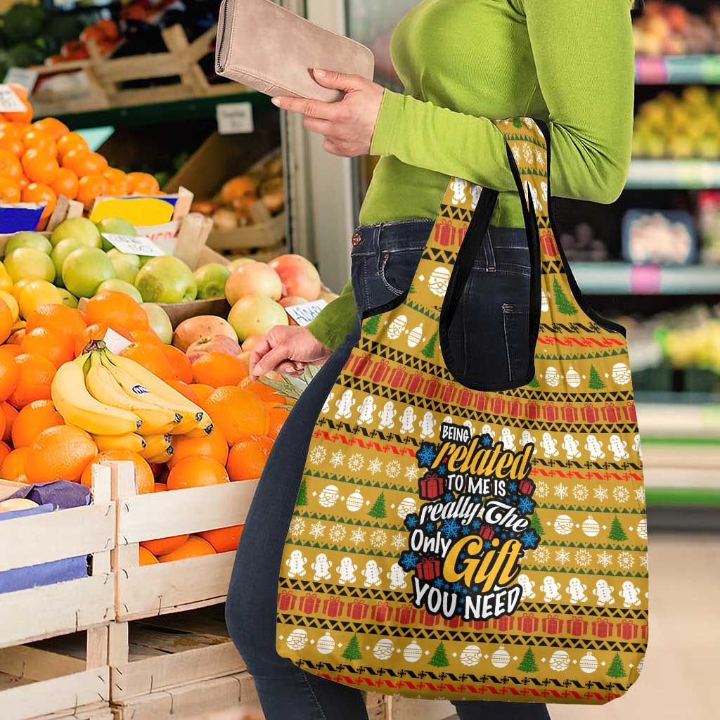 The Only Gift You Need Christmas Grocery Bag Xmas Holiday Patterns - Wonder Print Shop