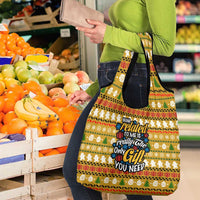 The Only Gift You Need Christmas Grocery Bag Xmas Holiday Patterns - Wonder Print Shop