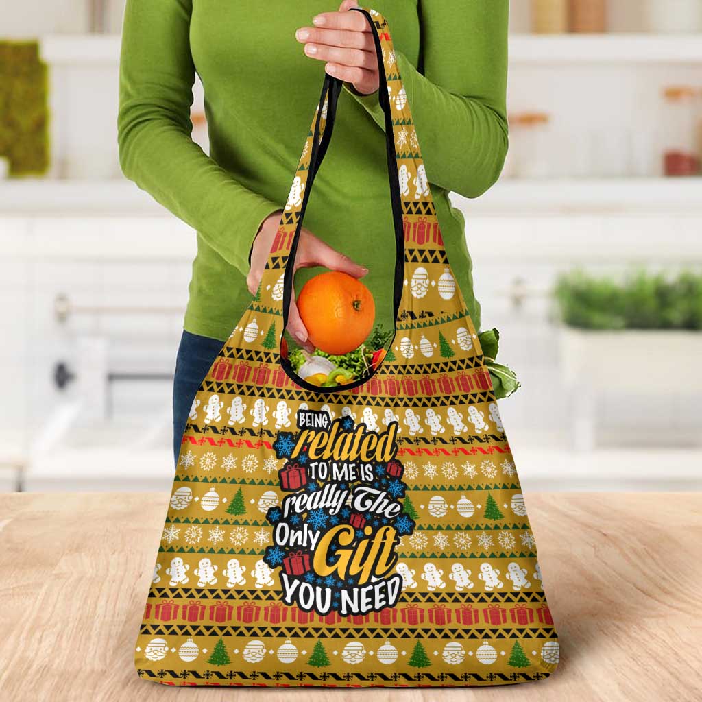 The Only Gift You Need Christmas Grocery Bag Xmas Holiday Patterns - Wonder Print Shop