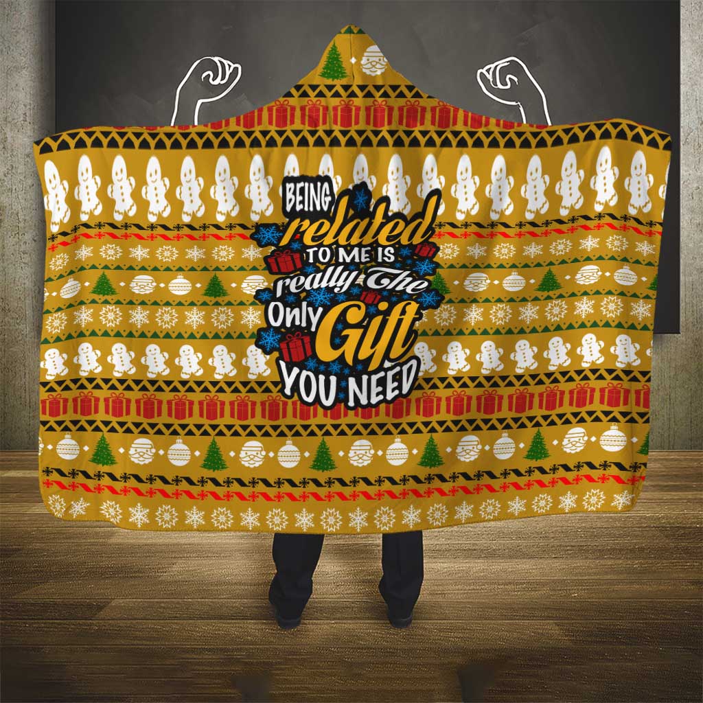 The Only Gift You Need Christmas Hooded Blanket Xmas Holiday Patterns - Wonder Print Shop