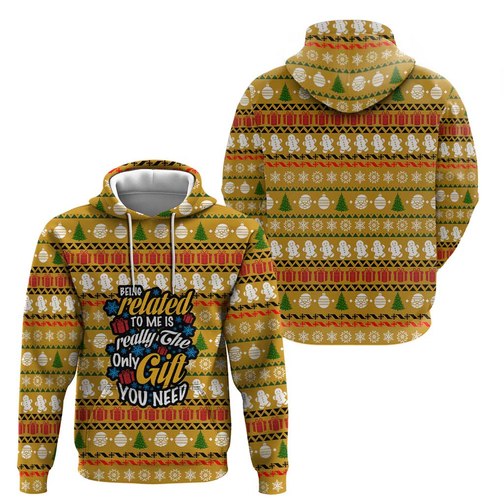 The Only Gift You Need Christmas Hoodie Xmas Holiday Patterns - Wonder Print Shop